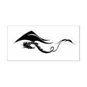 Schwarz-weißer Stammesdrache Permastempel (Design)