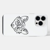 Schwarz-weißer Stammesfuchs iPhone Hülle (Rückseite (Horizontal))