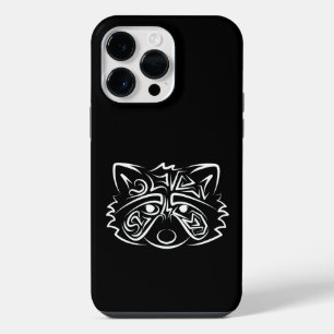 Schwarz-weißer Stammeswaschbär iPhone 14 Pro Max Hülle
