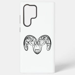 Schwarz-weißer Stammesziege / Schaf Samsung Galaxy Hülle