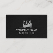 Schwarz-weißer Stapler, Logik - Beruflich Visitenkarte (Vorderseite)