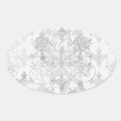 Schwarz-weißer Staudamm Ovaler Aufkleber (Vorderseite)