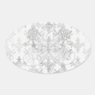 Schwarz-weißer Staudamm Ovaler Aufkleber