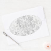 Schwarz-weißer Staudamm Ovaler Aufkleber (Umschlag)