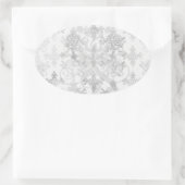 Schwarz-weißer Staudamm Ovaler Aufkleber (Tasche)