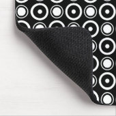 Schwarz-weißer stilvoller schwarzer Hintergrund Mousepad (Ecke)