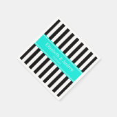 Schwarz-weißer Streifen-helles Serviette (Ecke)