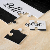 Schwarz-weißer Streifen Jigsaw Puzzle Daisy (Seite)