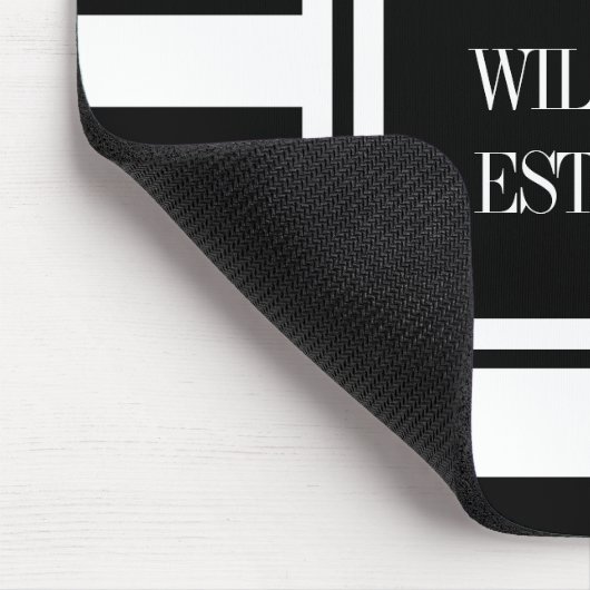 Schwarz-weißer Streifen Personalisiert Mousepad (Ecke)