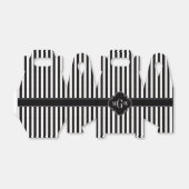 Schwarz-weißer Streifen, schwarze Quatrefolie 3 Mo Geschenkschachtel (Ungefaltet)