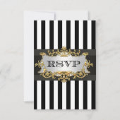 Schwarz-weißer Streifen UAWG 1 RSVP Karte (Vorderseite)