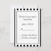 Schwarz-weißer Streifen UAWG 1 RSVP Karte (Rückseite)