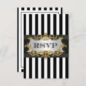 Schwarz-weißer Streifen UAWG 1 RSVP Karte (Vorne/Hinten)