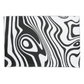 Schwarz-weißer Streifenpilz Kissenbezug (Vorderseite)