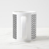 SCHWARZ & WEISSER STRICK Große weiße Tasse (Rückseite)