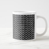 SCHWARZ & WEISSER STRICK Große weiße Tasse (Rechts)