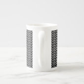 SCHWARZ-WEISSER STRICK Knochenerkrankung Tasse der (Rückseite)