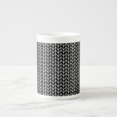 SCHWARZ-WEISSER STRICK Knochenerkrankung Tasse der (Vorderseite)