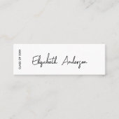 Schwarz-weißer Student Moderner Abschluss Telefonnummerkarte (Vorderseite)