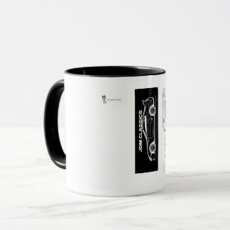 Schwarz-weißer Supra-Mug | Kolben und Gewinde Tasse