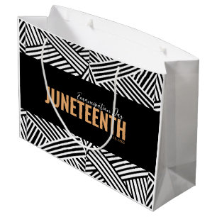 Schwarz-weißer Tag der Emanzipation 19. Juni 19. Große Geschenktüte