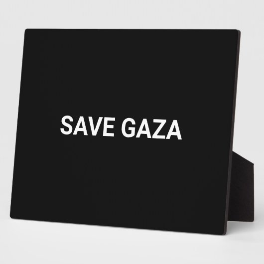 Schwarz-weißer Text aus Gaza auf Minimalismus gere Fotoplatte (Seite)
