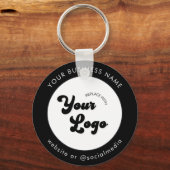 Schwarz-weißer Text der Website für benutzerdefini Schlüsselanhänger (Vorderseite)