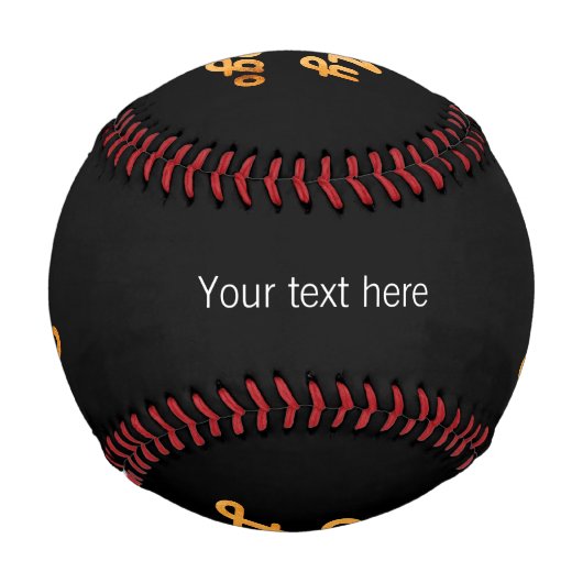 Schwarz-weißer Text des Firmenlogos Baseball (Vorderseite)