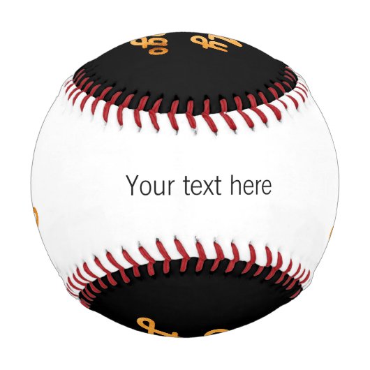 Schwarz-weißer Text des Firmenlogos Baseball (Vorderseite)