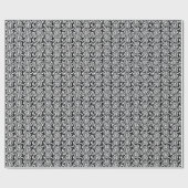 Schwarz-weißer Textilstoff. Geschenkpapier (Flach)