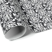 Schwarz-weißer Textilstoff. Geschenkpapier (Rolleneckpunkt)