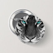 Schwarz-weißer Tiger Button (Vorne & Hinten)