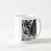 Schwarz-weißer Tiger Kaffeetasse (VorderseiteRechts)