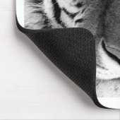 Schwarz-weißer Tiger Mousepad (Ecke)