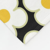 Schwarz-weißer tropischer botanischer Sommer Fleecedecke (Ecke)