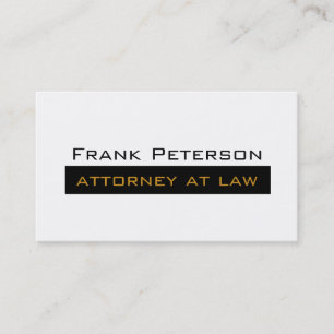 Schwarz-weißer unbedeutender Goldrechtsanwalt am Visitenkarte