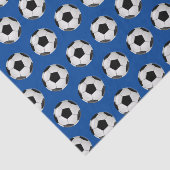 Schwarz-weißer und blauer Fußball-Ball Seidenpapier (Ausschnitt)