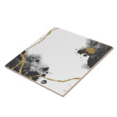 Schwarz-weißer und Gold-Glitzer Fliese (Seite)