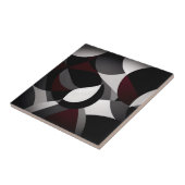 Schwarz-weißer und roter abstrakter Marmor Fliese (Seite)