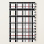 Schwarz-weißer und roter Karierter Planer (Rückseite)