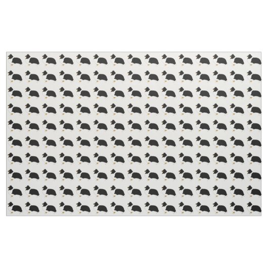 Schwarz-weißer und tan Silo die Stoff (Yard (91,4 cm))