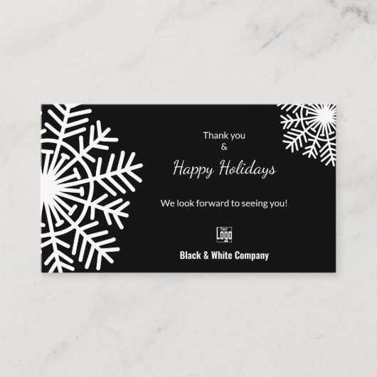 Schwarz-weißer Urlaub dank Reschedule Terminkarte (Vorderseite)