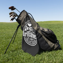 Schwarz-weißer Vater Personalisiert GRILLEN Grillv Golfhandtuch