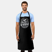 Schwarz-weißer Vater Personalisiert GRILLEN Grillv Schürze (Getragen)