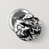 Schwarz-weißer verflüssigter Marmor Button (Vorne & Hinten)