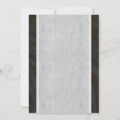 Schwarz-weißer Vintager Bogen-LeinenBrautparty Einladung (Rückseite)