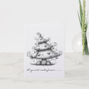 Schwarz-weißer Weihnachtsbaum