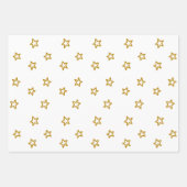 Schwarz-weißer Weihnachtsbaum Snowflake Geschenkpapier Set (Vorderseite 3)