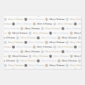 Schwarz-weißer Weihnachtsmann 3 Koordinierung Geschenkpapier Set (Vorderseite 3)