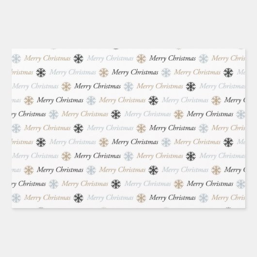 Schwarz-weißer Weihnachtsmann 3 Koordinierung Geschenkpapier Set (Vorderseite 3)